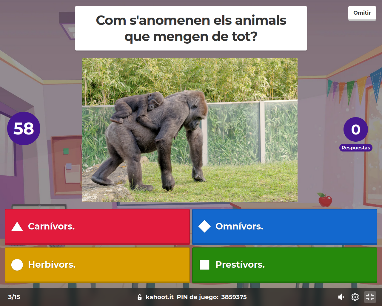 Kahoot ANIMALS - 1r cicle