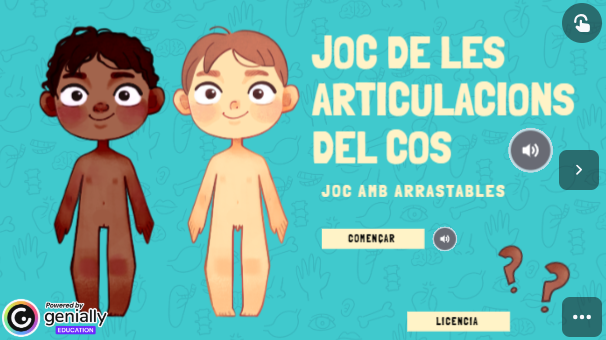 Captura de pantalla de la actividad en genially