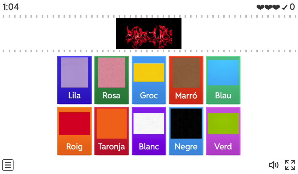 Aparece una imagen con una imagen pequeña arriba y debajo el pantone de colores trabajado para marcar.