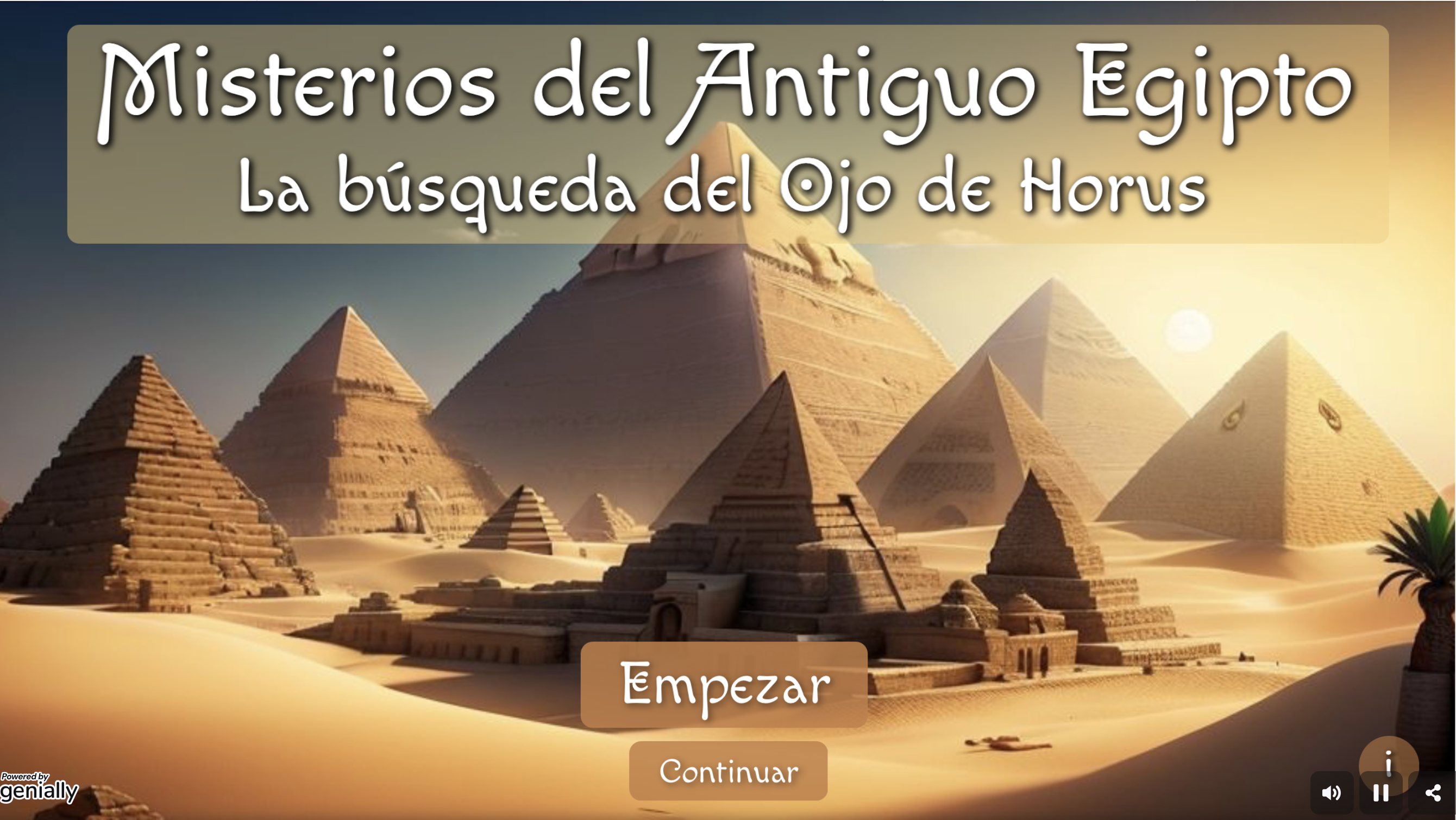 En este Genially trabajamos los números decimales, a la misma vez que nos adentramos en la civilización del Antiguo Egipto, conociendo sus principales pirámides, faraones y dioses.