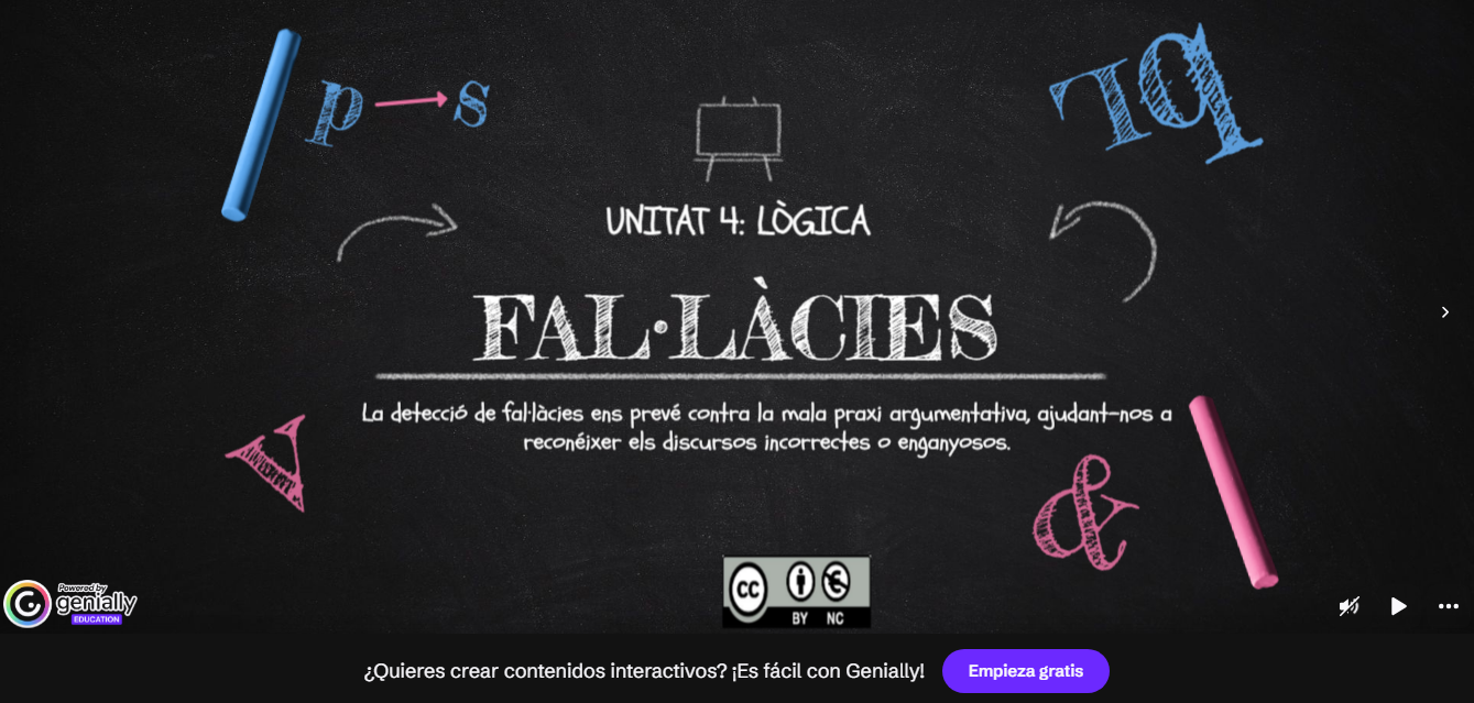 Presentació sobre les fal·làcies, els seus tipus i proposta d'un treball d'investigació.