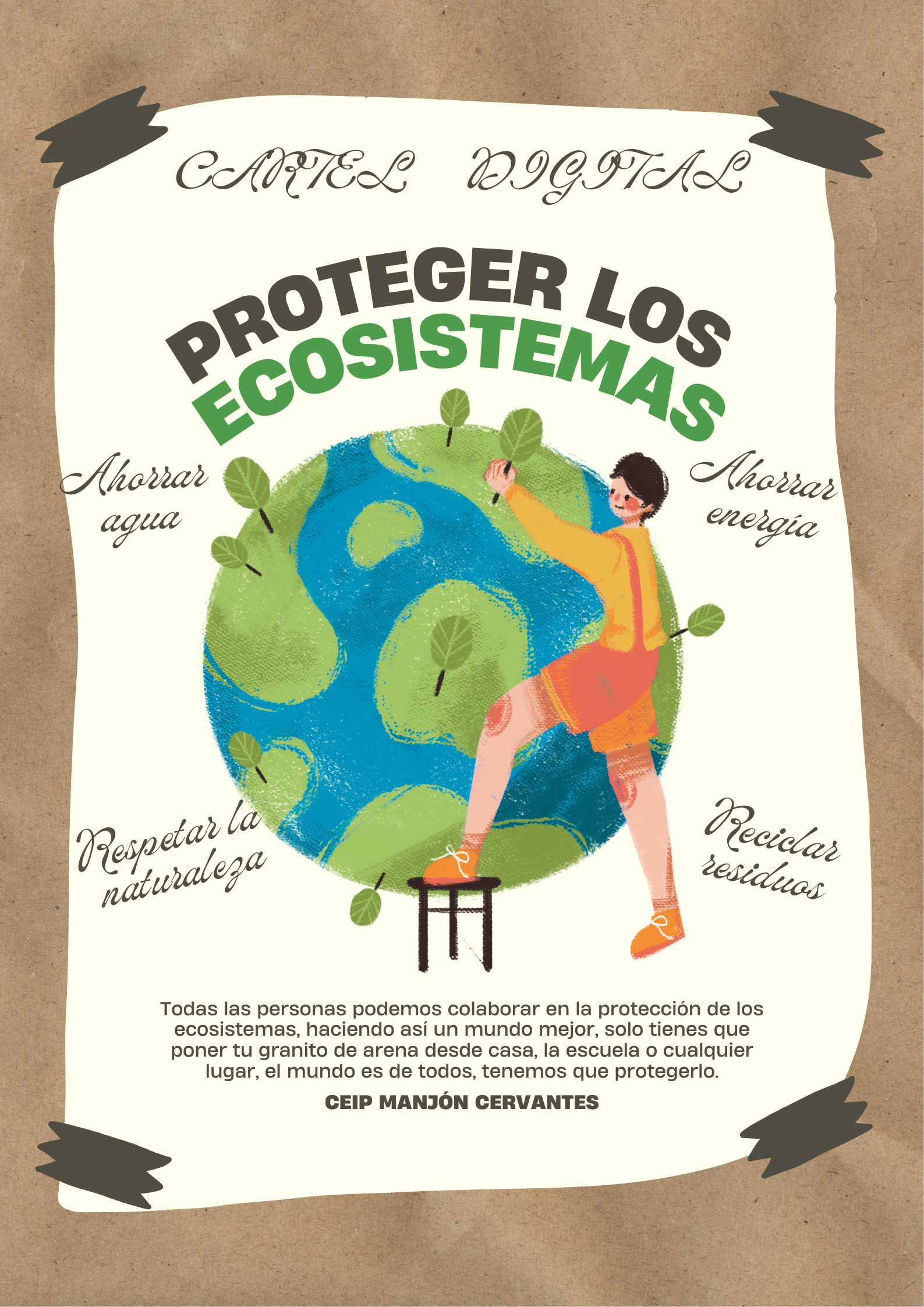 Cartel digital para proteger los ecosistemas