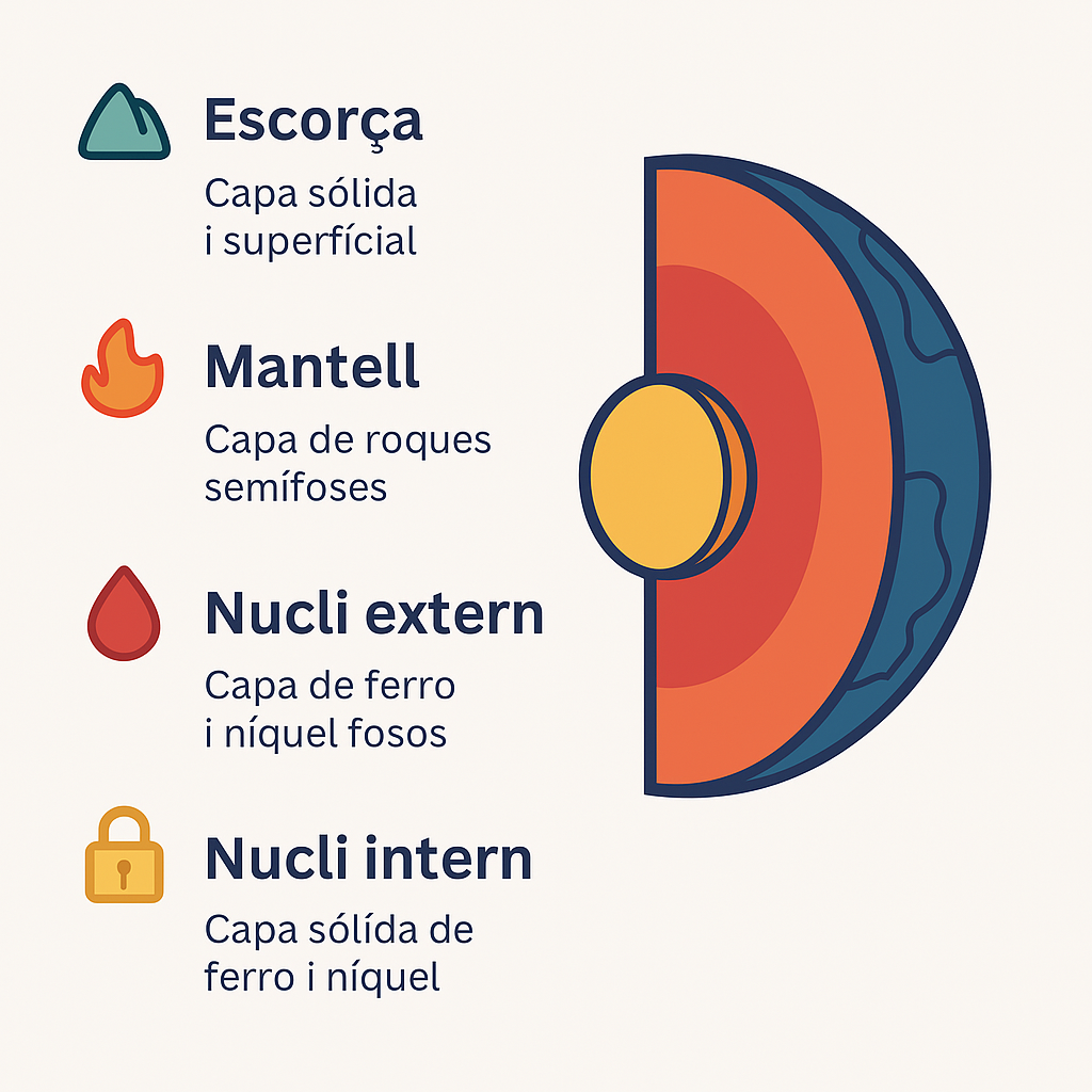 Les distintes capes que formen la Terra
