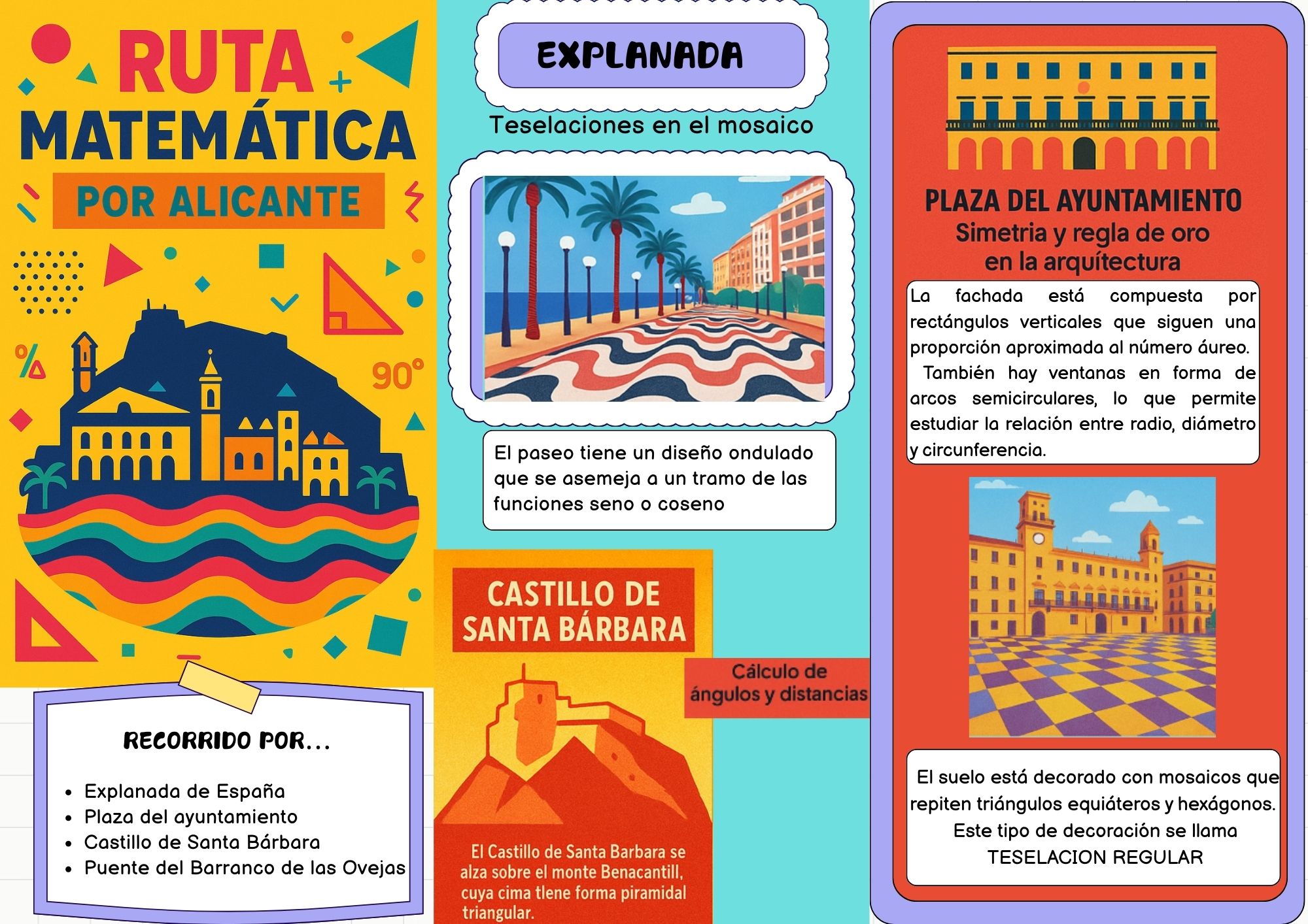 tríptico ruta matemática Alicante