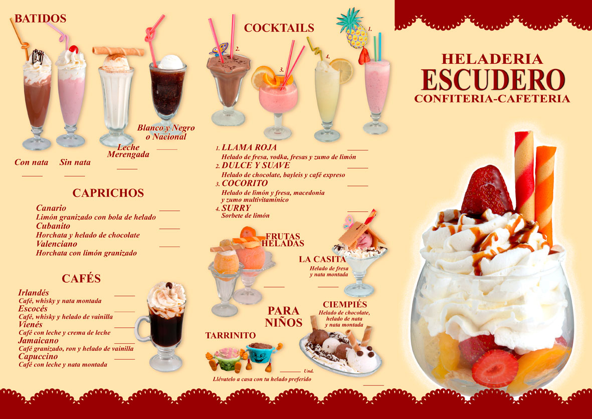 CARTA BATIDOS SMOOTHIES Y GRANIZADOS 