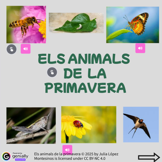 infantil, animals de la primavera