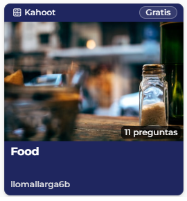 kahoot food