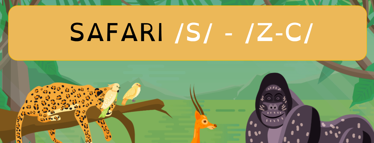 Se muestra una serie de animales y el nombre de la actividad