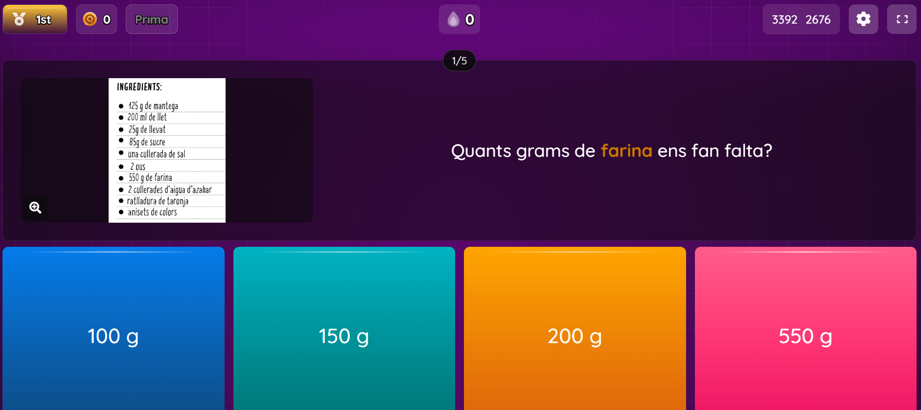 Recepta cuina instruccions