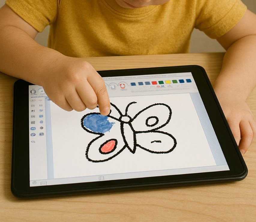 dibujando en la tablet