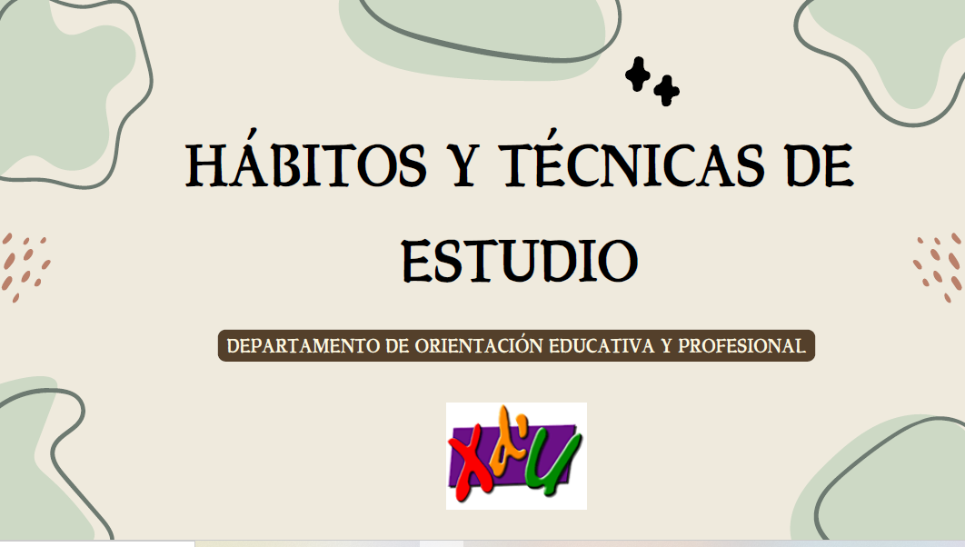 Power Point en PDF : Hábitos y técnicas de estudio. Gestión del tiempo.