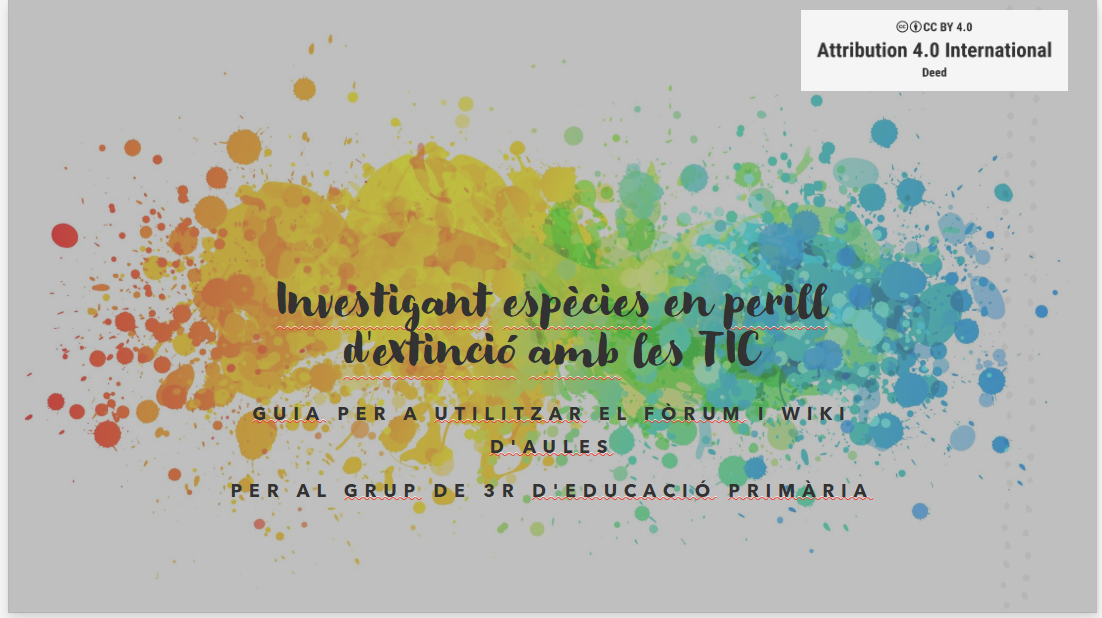 Investigació d'espècies a través de l'ús de fòrums i wikis.