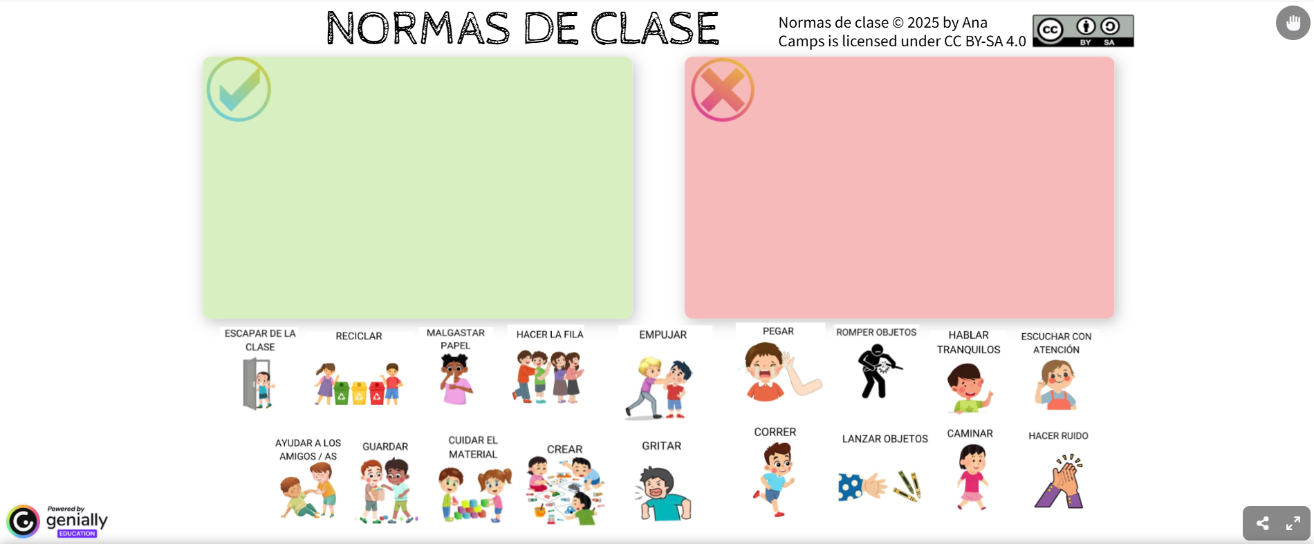 Genially con las normas de clase