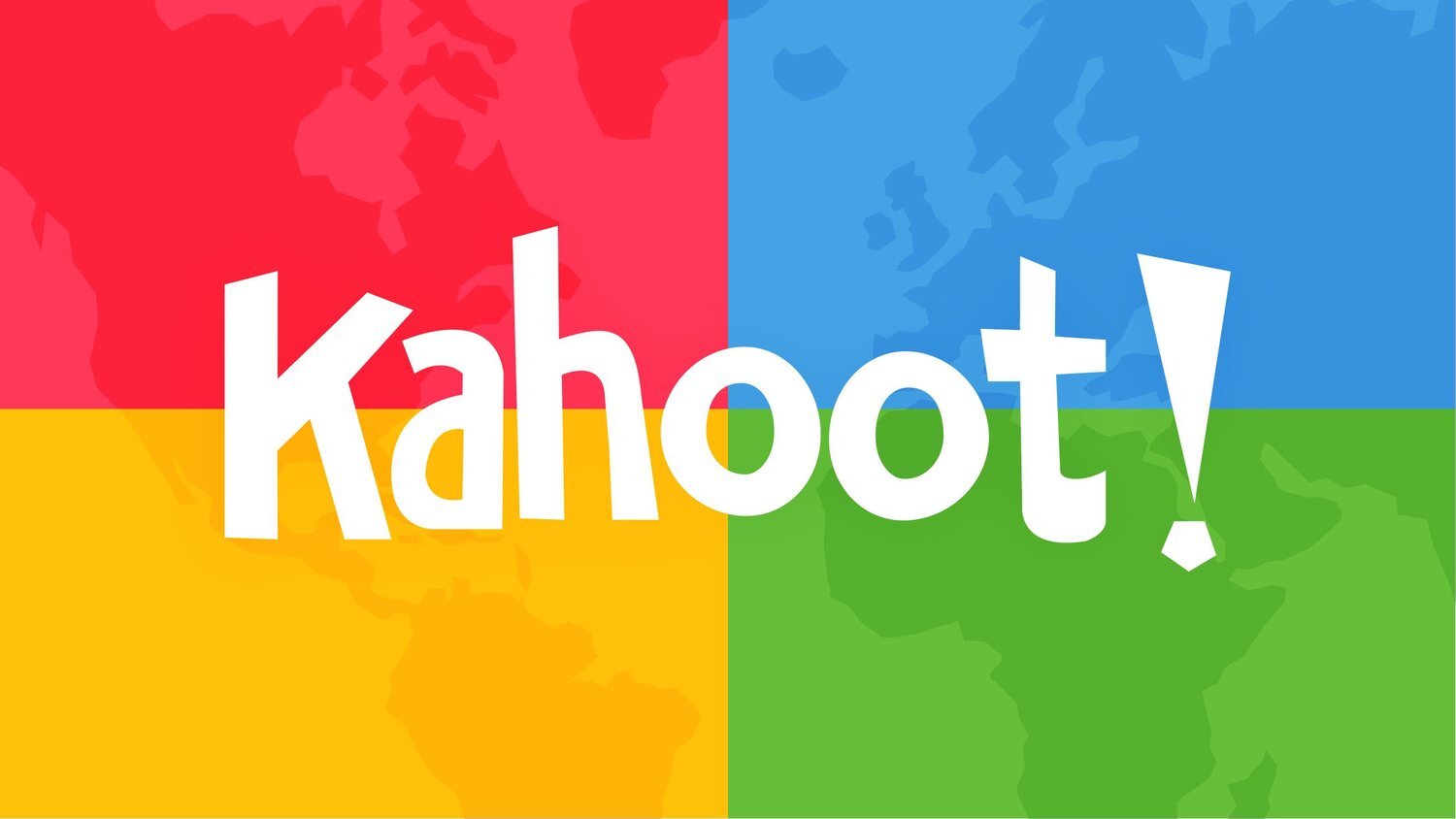 Logotipo de kahoot, cuatro botones de cuatro colores, uno por cada opción de respuesta