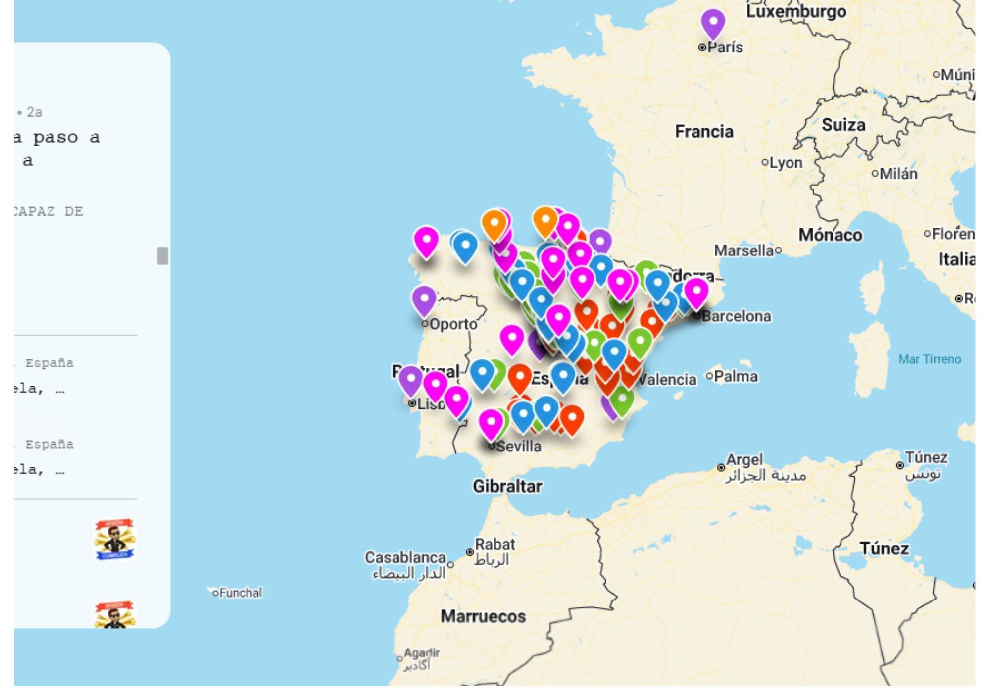 IMAGEN PADLET MAPA DE ESPAÑA