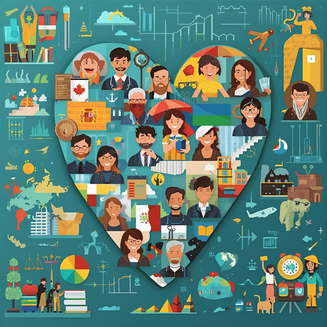 Un corazon de genetes diversas hablando lenguas diferentes , las cuales se nutren, se mezclan y se transforman con el contacto.