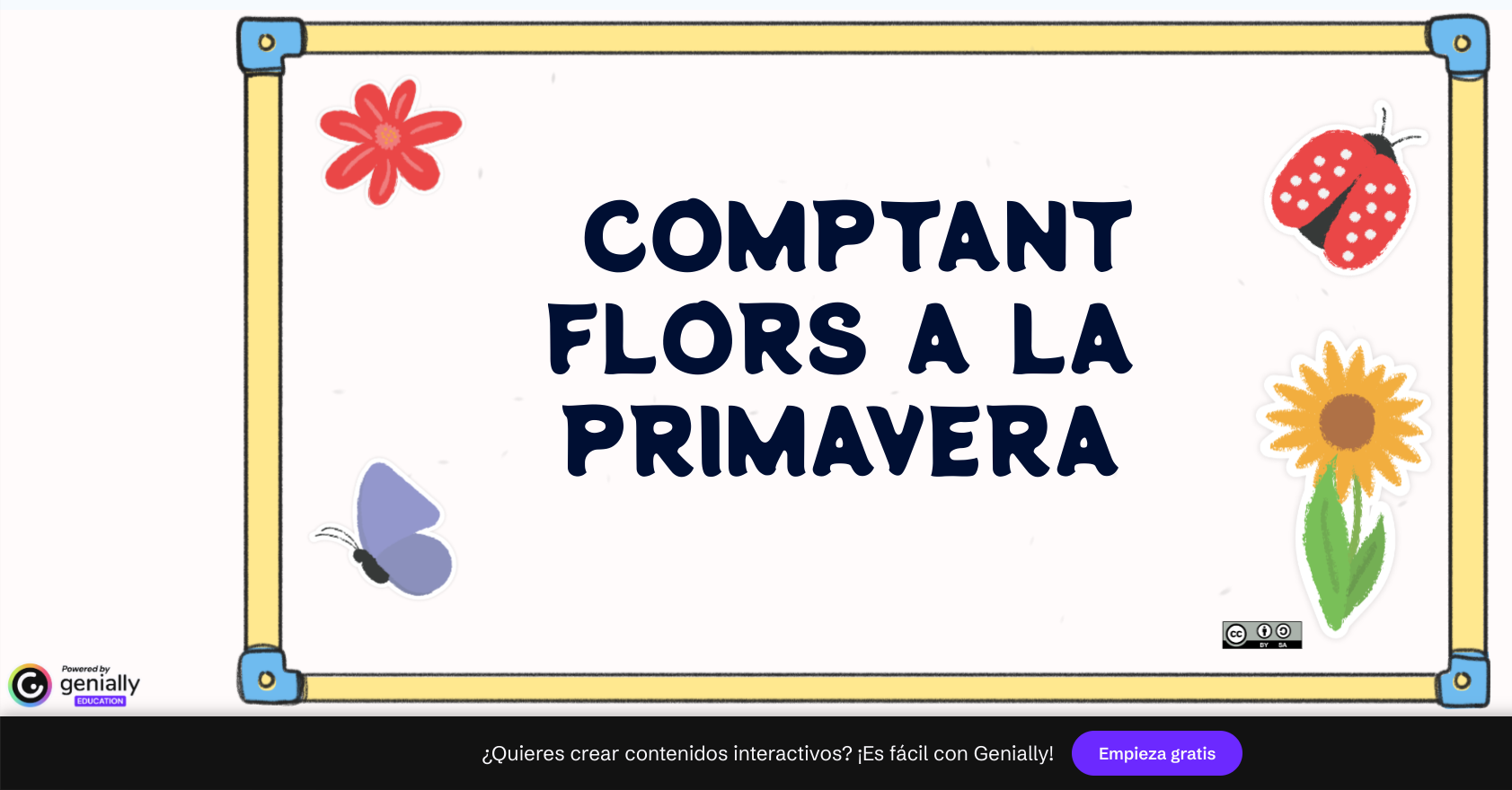 Captura de pantalla actividad comptant flors de primavera