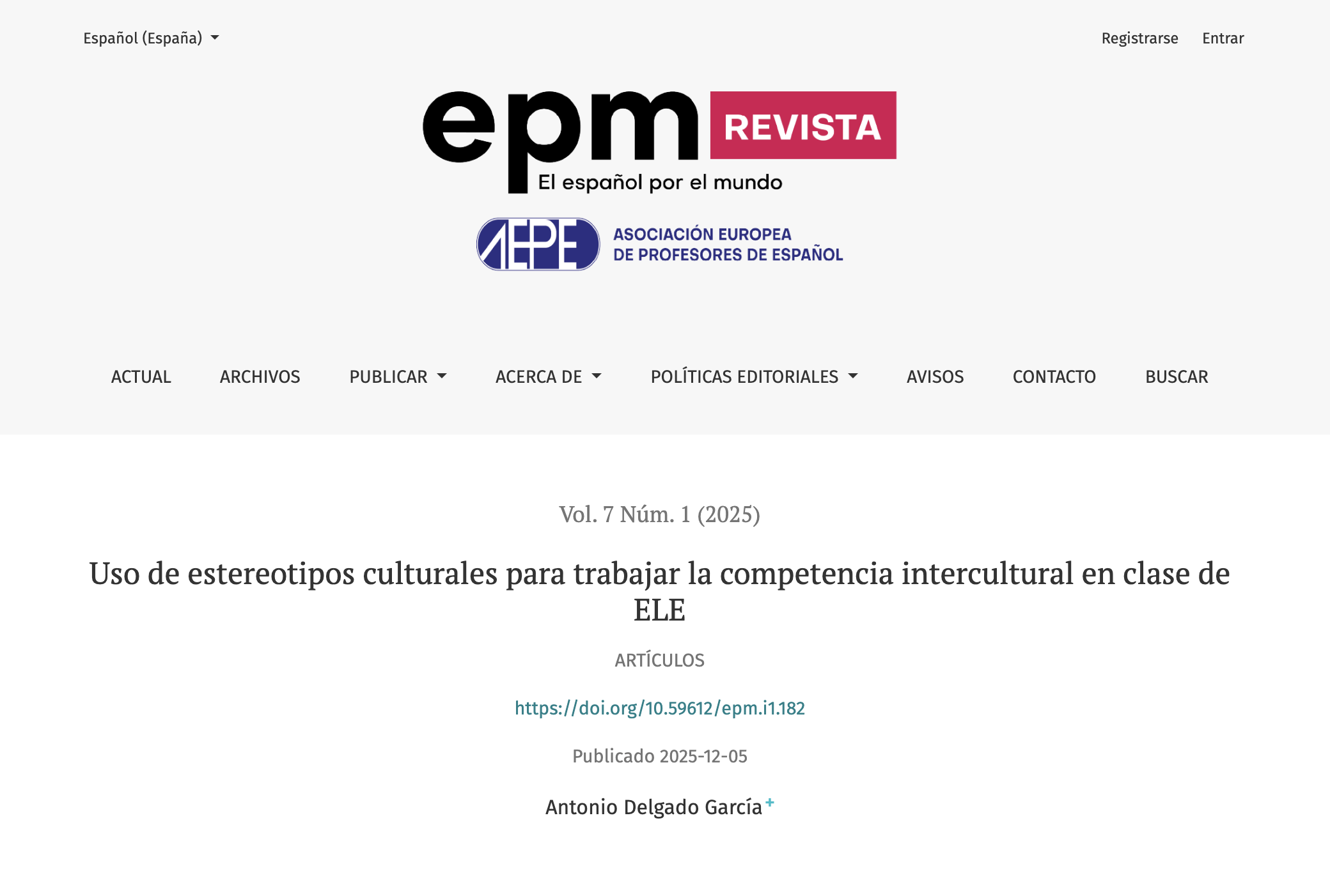 portada de El Español por el Mundo