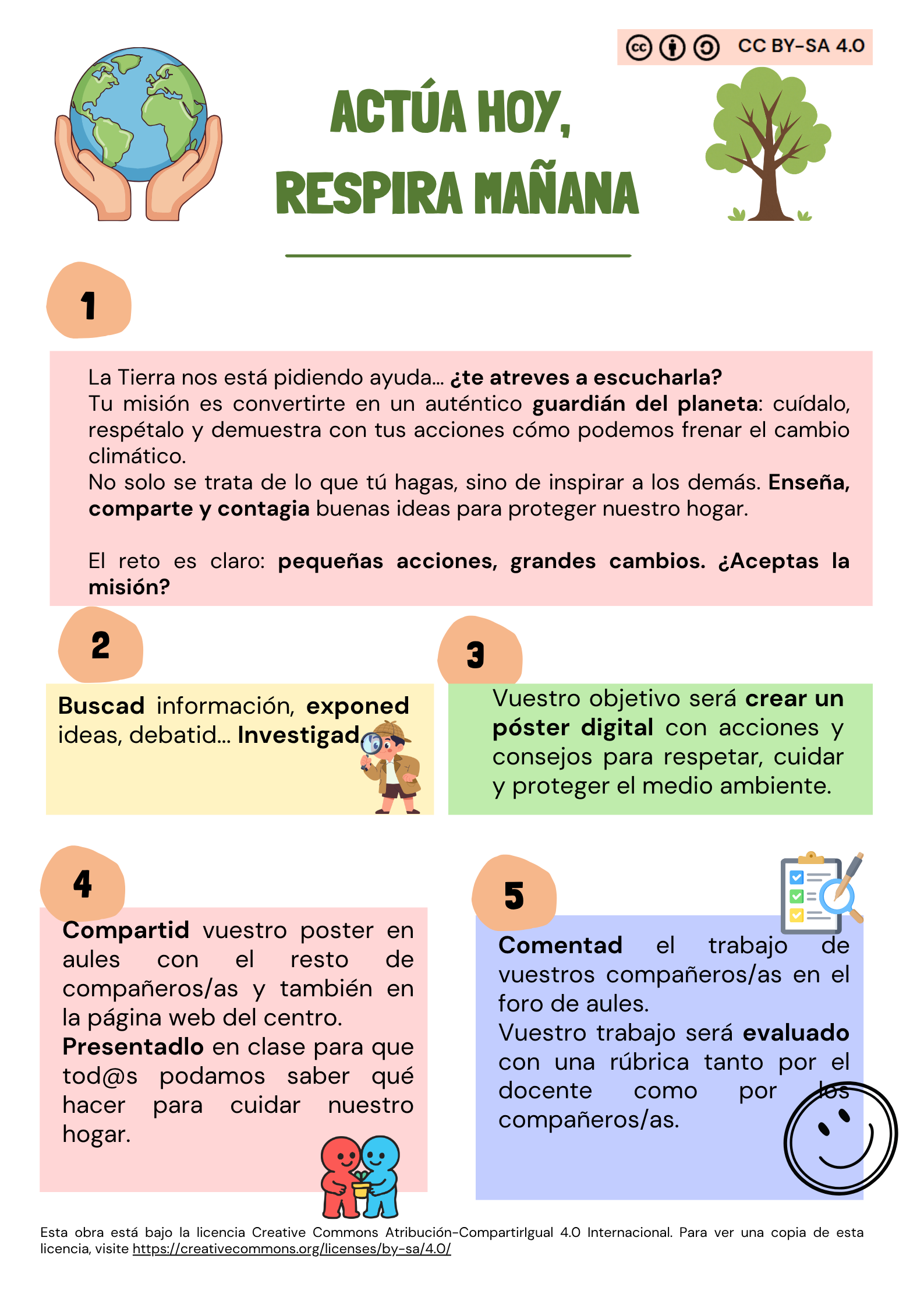 Actividad: creación de un póster digital relacionado con el cuidado del medio ambiente