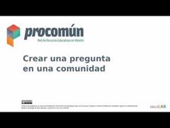 Crear una Pregunta en una Comunidad