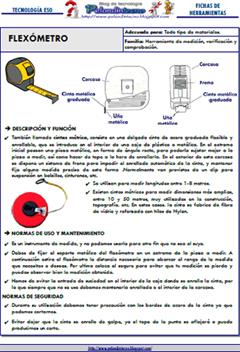 Flexómetro: Fichas de Herramientas en el Taller de Tecnologías
