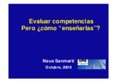 Evaluar competencias pero ¿cómo "enseñarlas"?