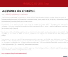 Un portafolio para estudiantes