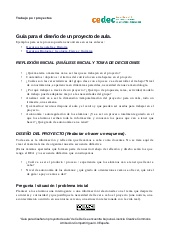 Guía para diseñar un proyecto de aula