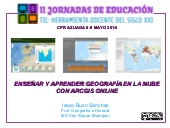 Enseñar y aprender Geografía en la Nube con ArcGIS Online