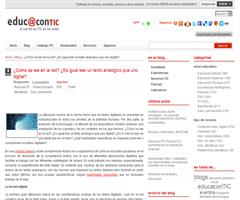 ¿Cómo se lee en la red? ¿Es igual leer un texto analógico que uno digital?