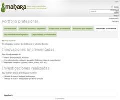 Mi primer portafolio docente realizado con Mahara