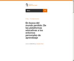 En busca del mundo perdido: De las plataformas educativas a los entornos personales de aprendizaje