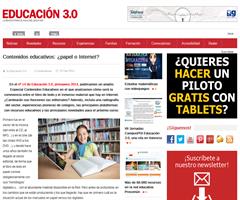 Contenidos educativos: ¿papel o Internet?