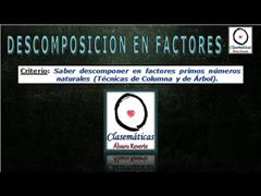(Divisibilidad) - Descomposición en Factores Primos