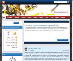 web de enlaces a recursos para Educación Primaria organizada por cursos y materias