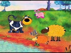 La vaca Connie visita a la abuelita