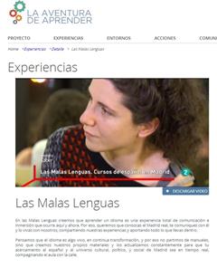 "Las malas lenguas" en "La aventura de aprender"