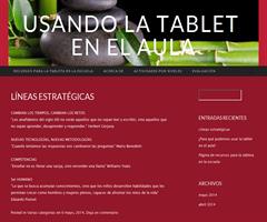 Usando la tablet en el aula