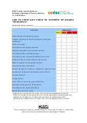 Modelo de lista de control para las tareas y actividades de un proyecto