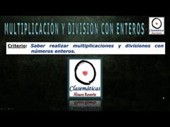 (Enteros) - Multiplicación y División con Número Enteros