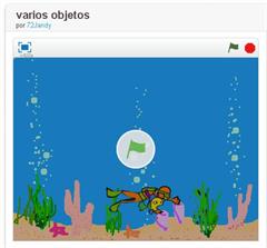 proyecto Scratch "movimiento de varios objetos".