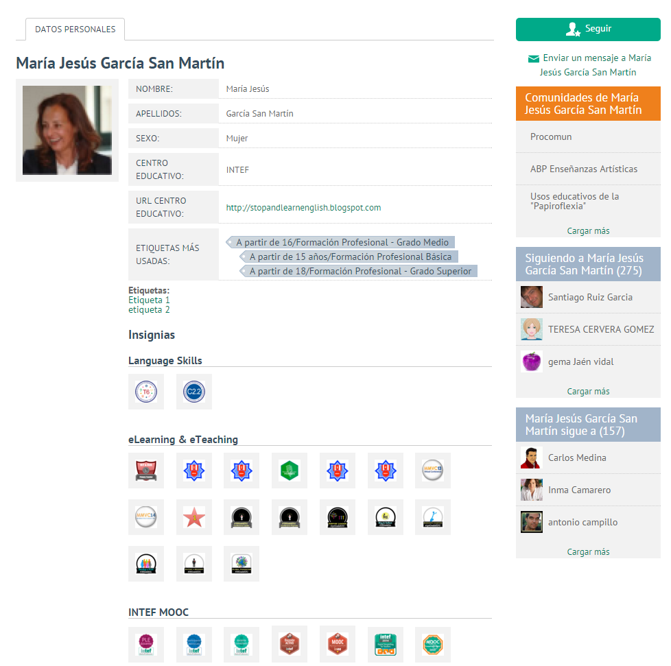Visualizar Insignias Digitales (BADGES) en Procomún.