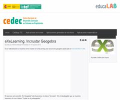 eXeLearning. Incrustar Geogebra
