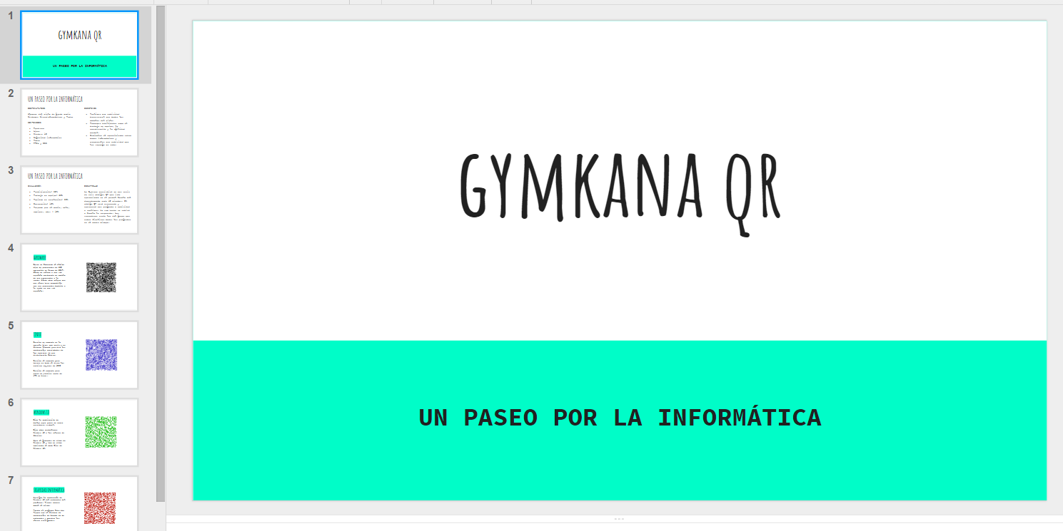 Gymkana QR - Un paseo por la informática