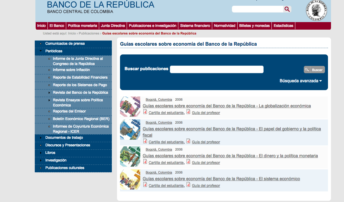 Educación financiera del Banco de la República de Colombia