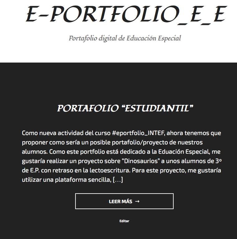 Portafolio Educación especial