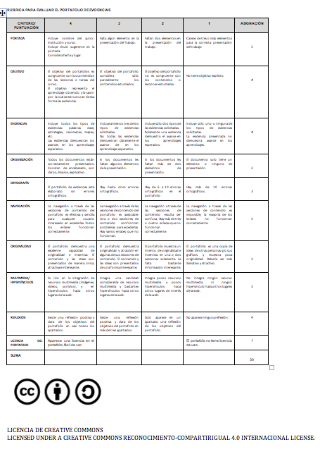 EVALUACIÓN DE PORTAFOLIOS DOCENTES MEDIANTE RÚBRICAS