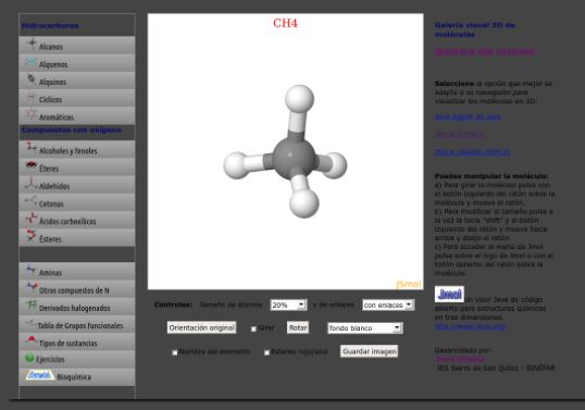 ¿Cuál esla disposición de los compuestos químicos en el espacio?