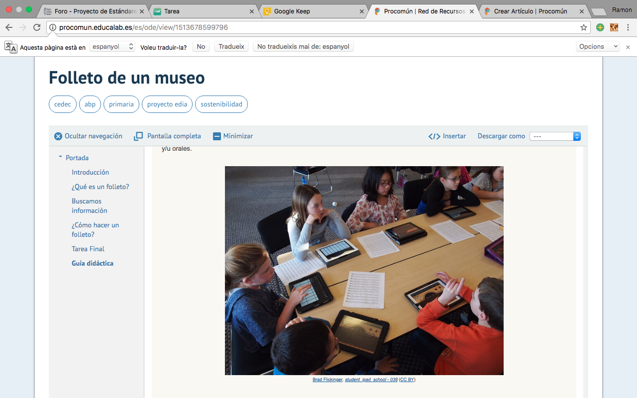 Anáilisis REA  Folleto de un museo