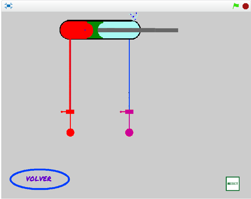Simulador neumático, creado con Scratch, dentro del curso Pensamiento Computacional en el aula